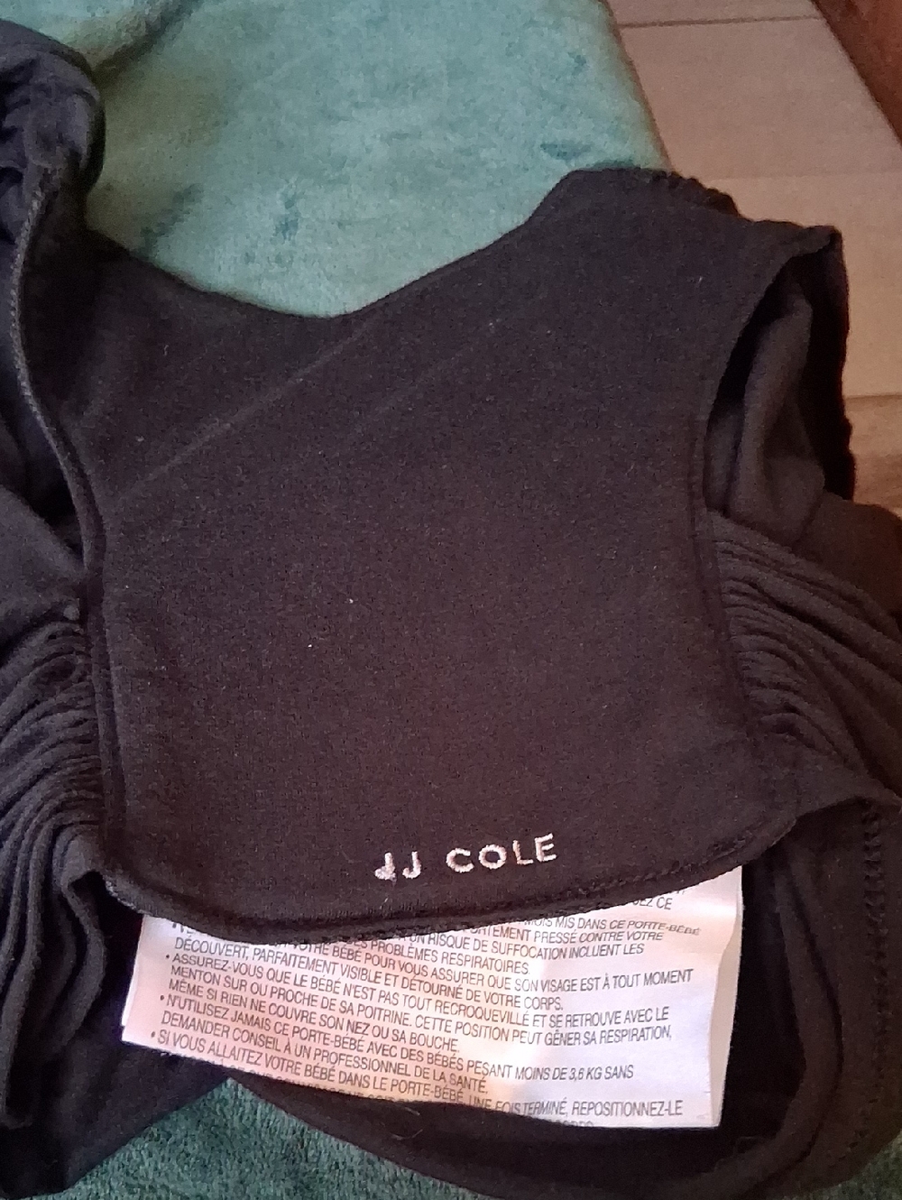 Black Activewear Top with Small Logo Jj Cole Bb Carrier